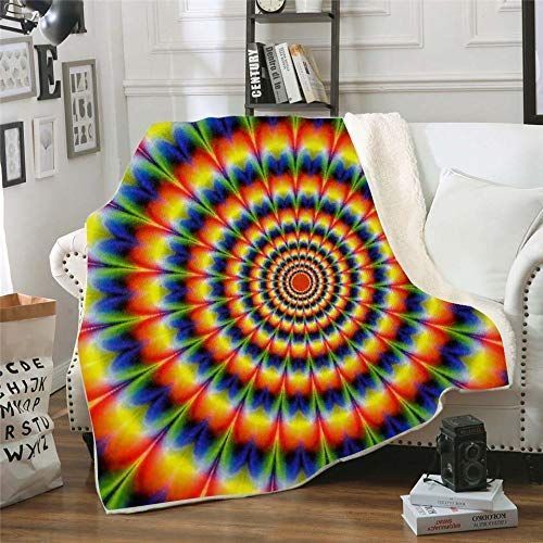 Tie Dye Sherpa Fleece Blanket