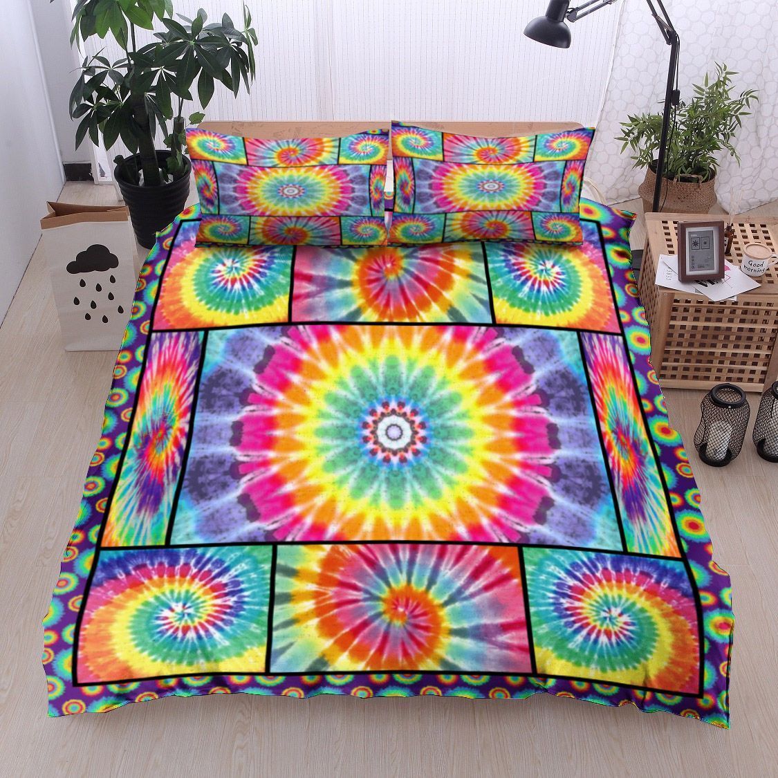 Tie Dye Hippie Bedding Set