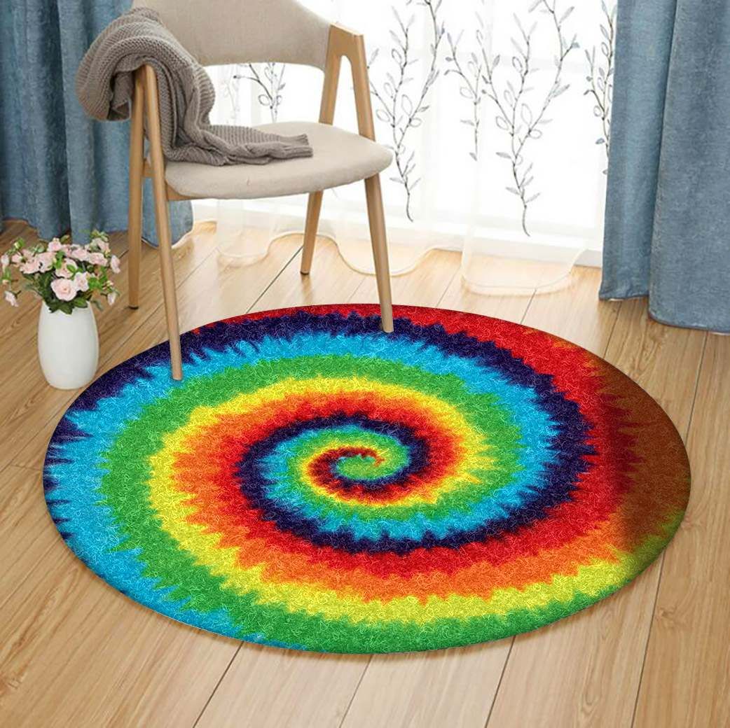 Tie Dye Round Carpet