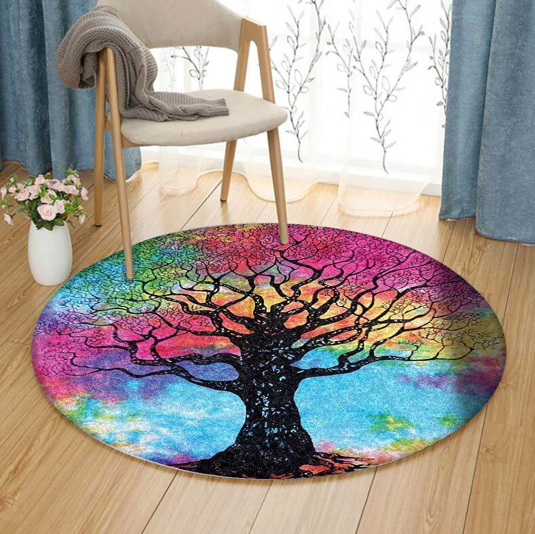 Tie Dye Round Carpet
