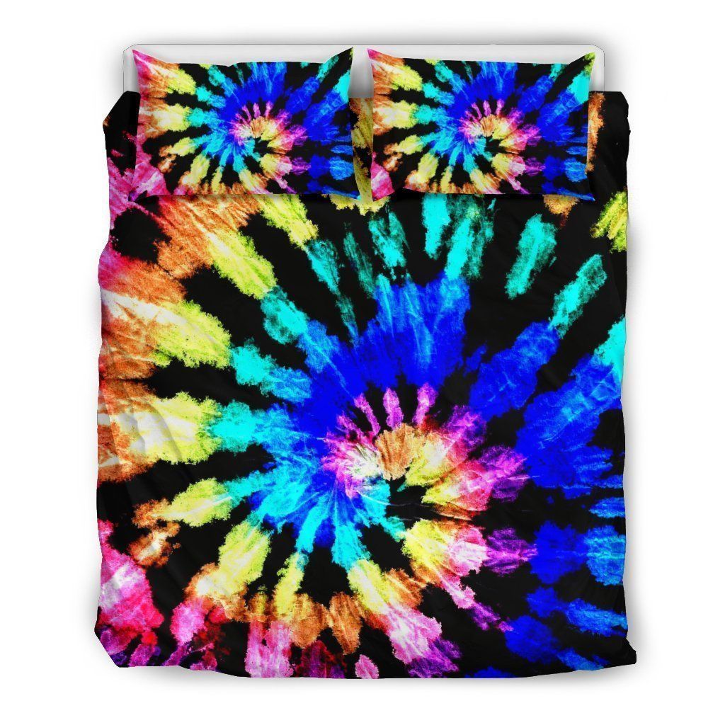 Tie Dye Rainbow Design Print Bedding Set