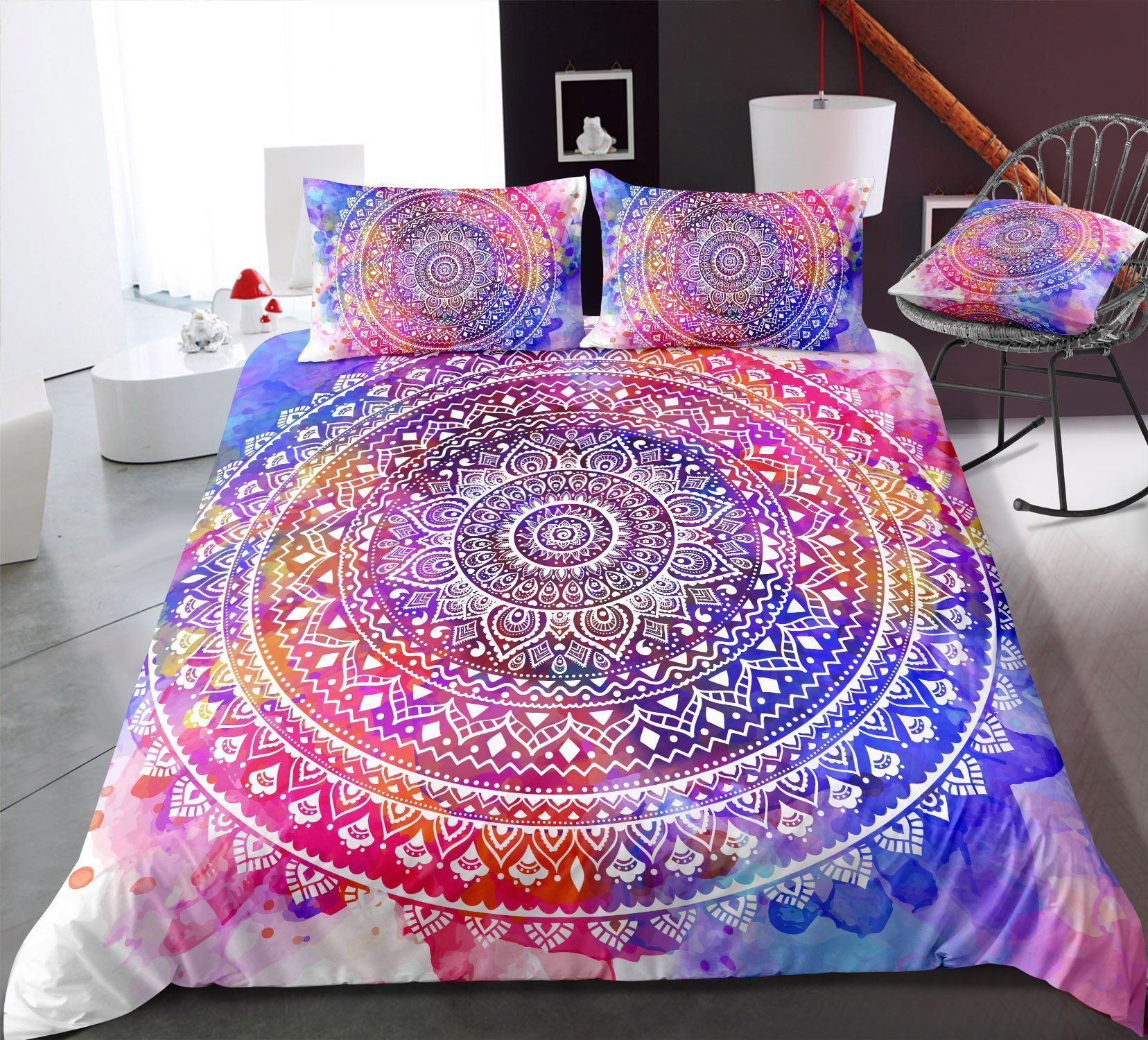 Tie dyed Mandala Pattern Bedding Set