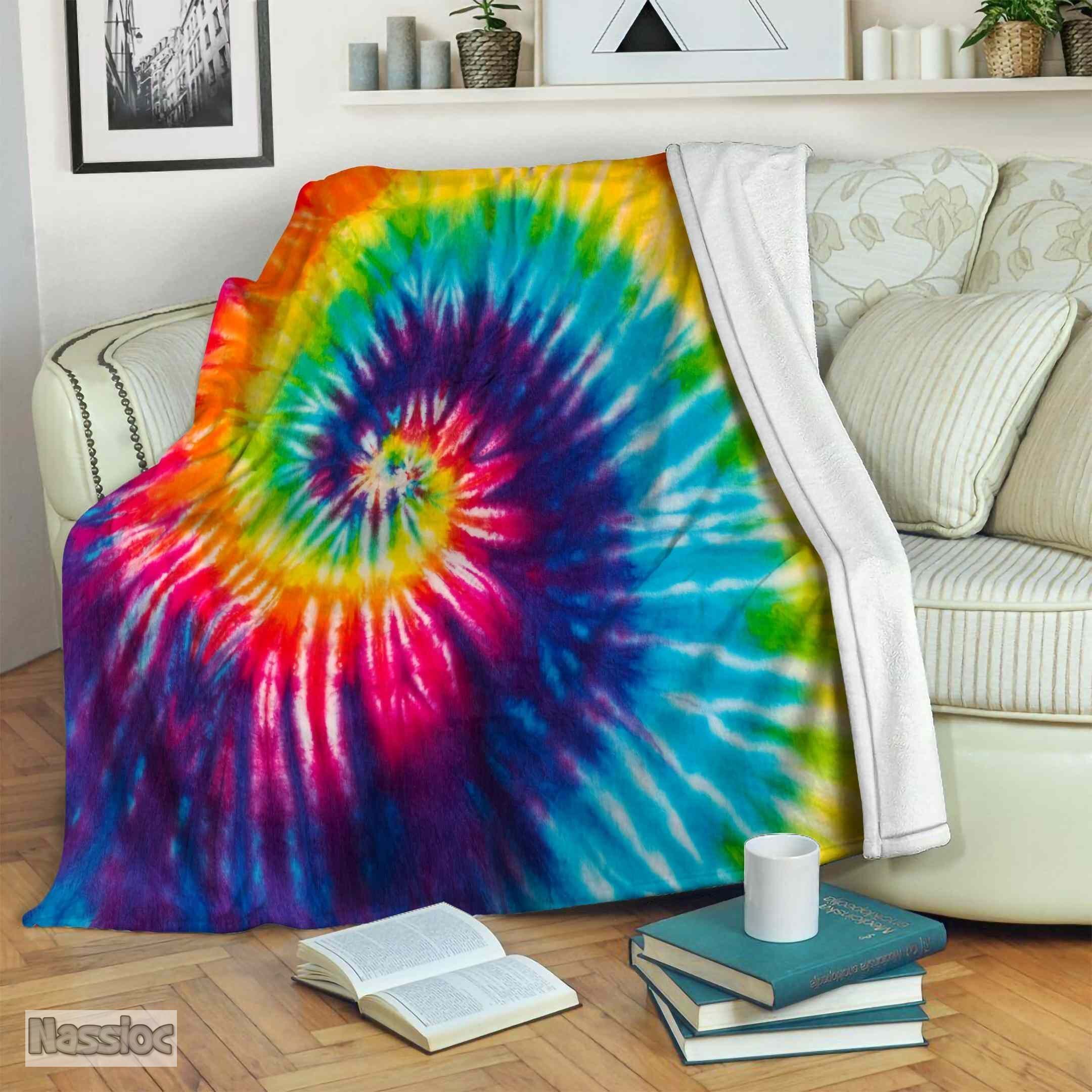 Tied Dye Fleece Blanket