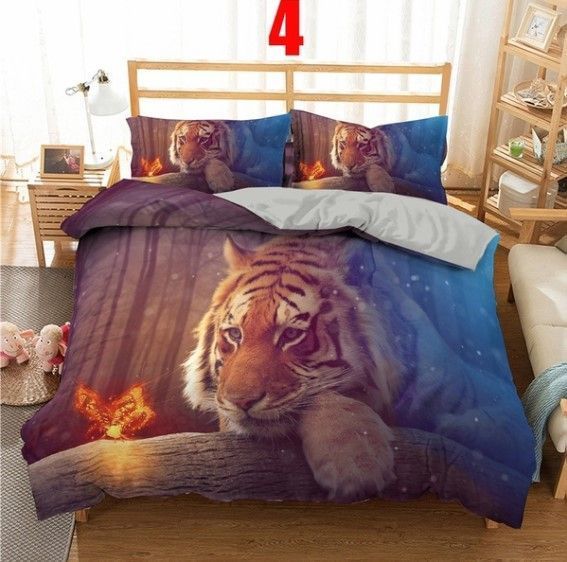 Tiger And Butterfly Bedding Set