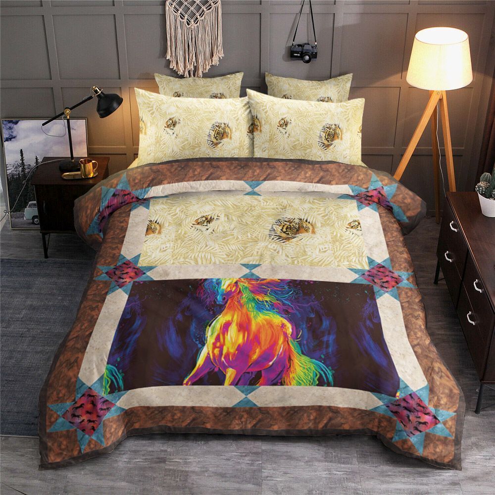 Tiger And Horse Bedding Set