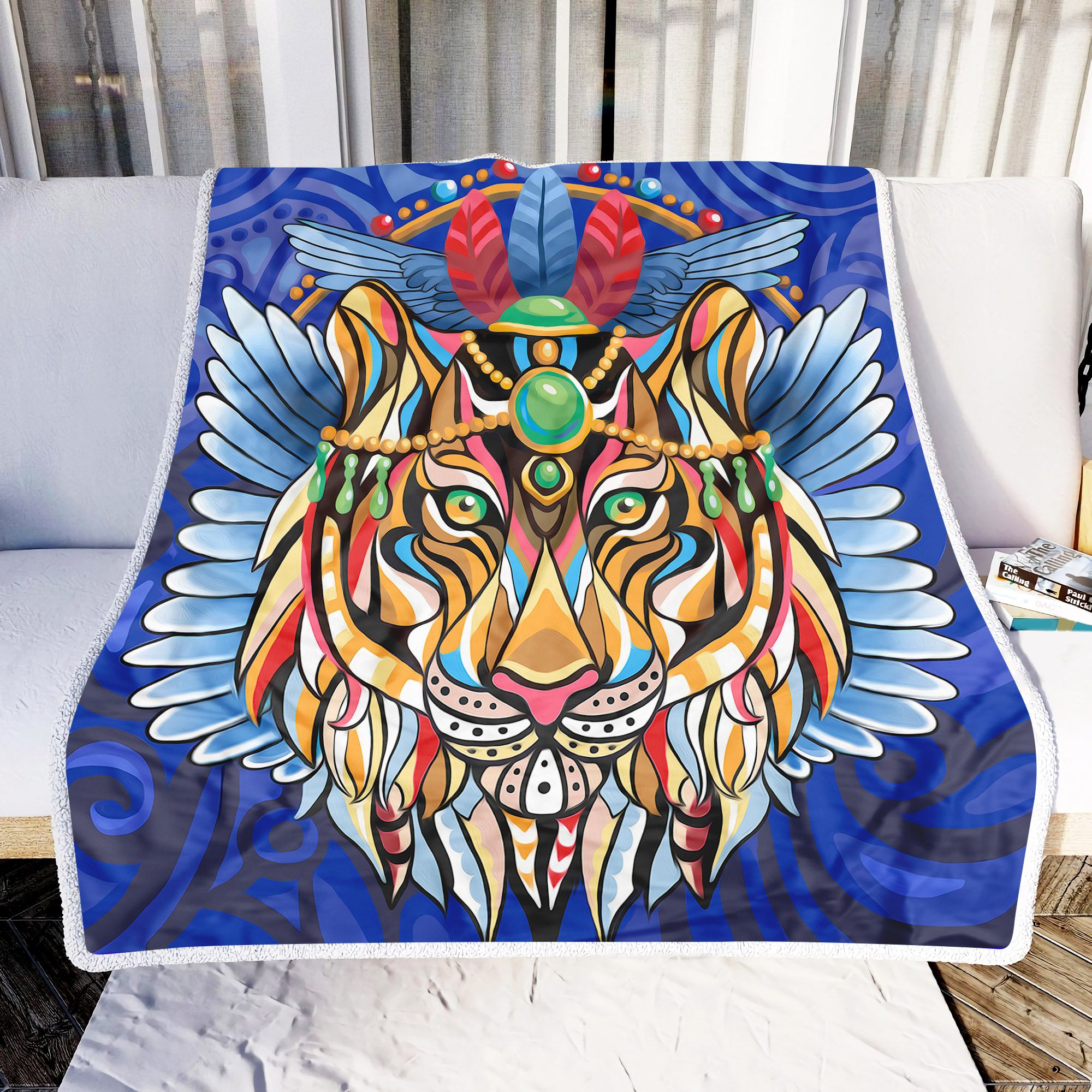 Tiger Art King Of Forest Fleece Blanket