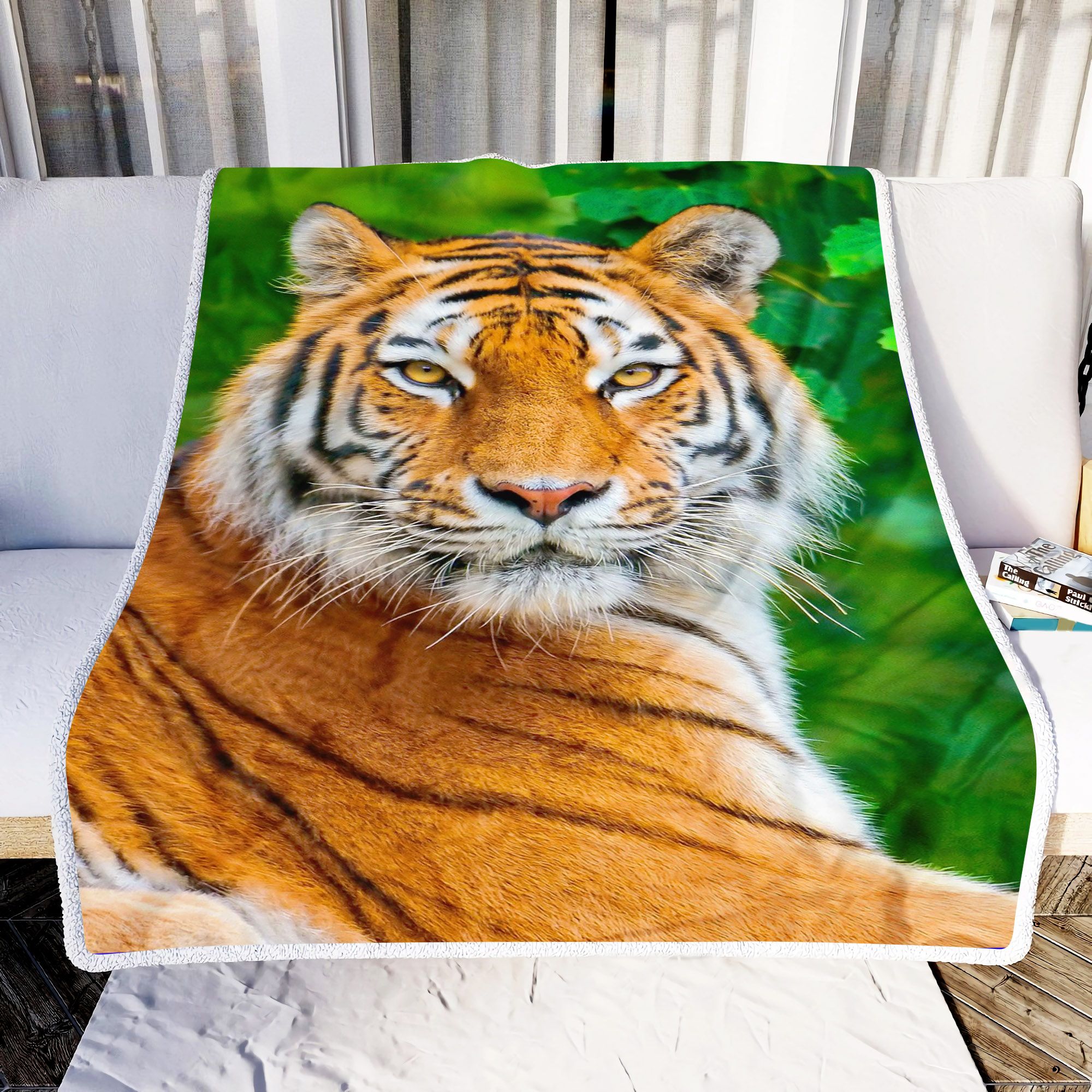 Tiger Big Cat Fleece Blanket