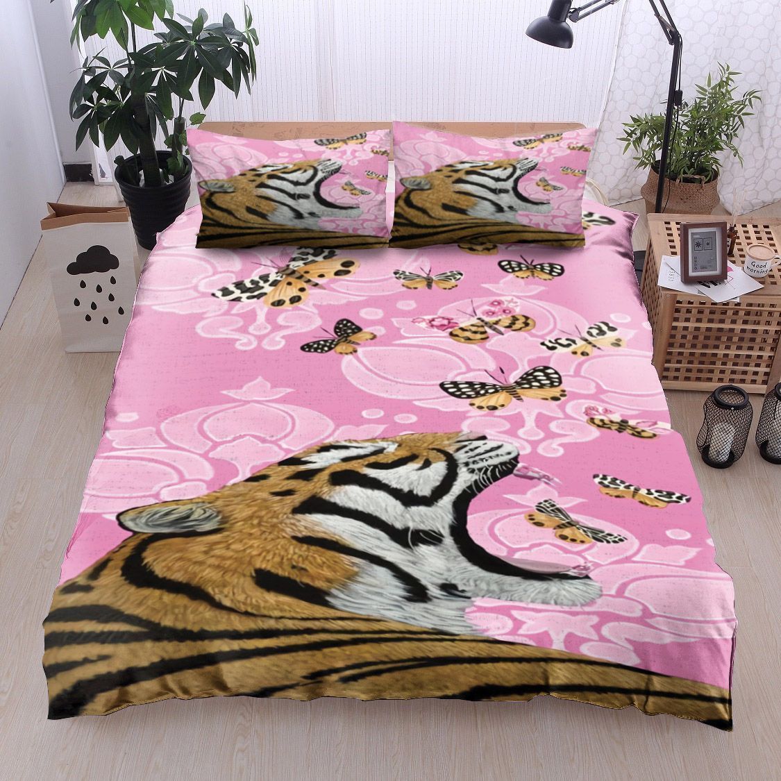 Tiger Butterfly Bedding Set