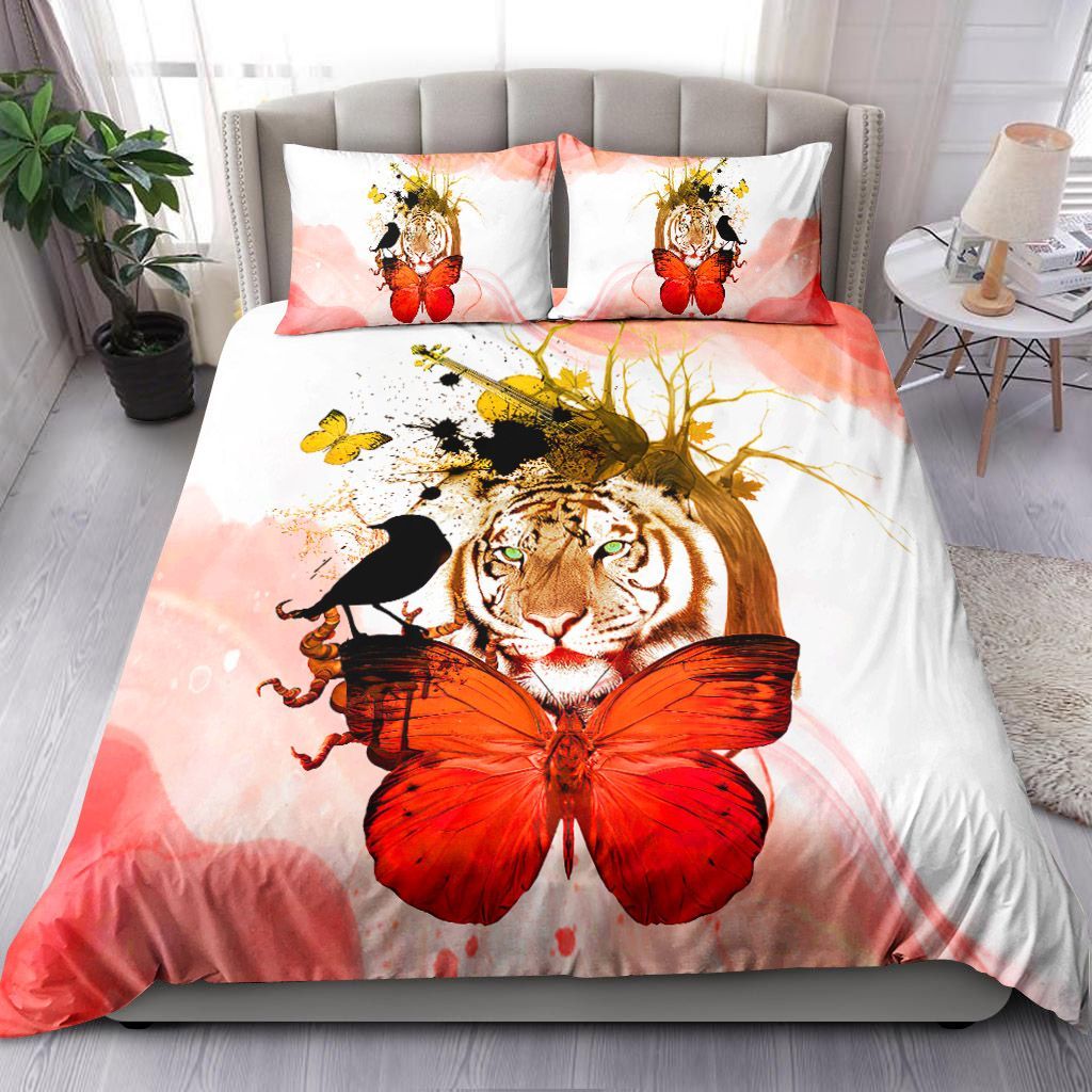 Tiger Butterfly Raven Bedding Set