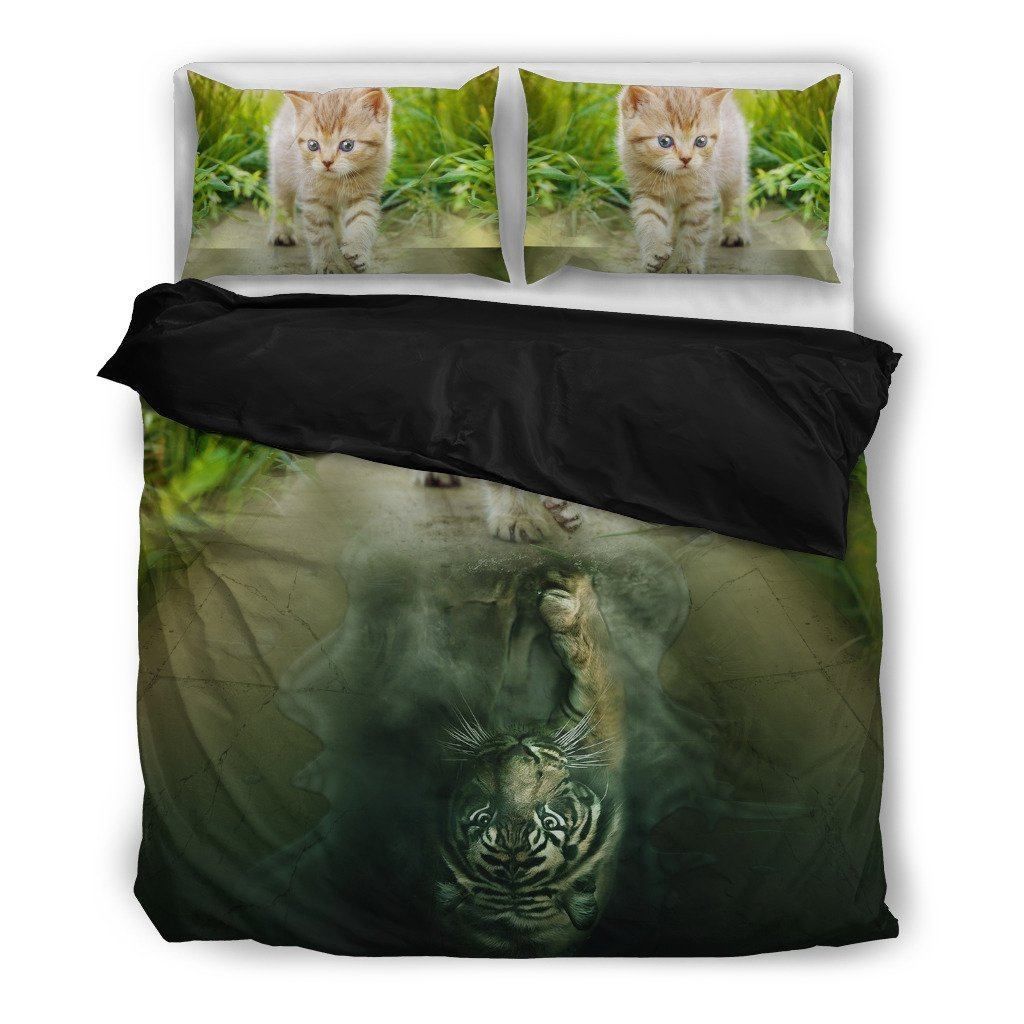 Tiger Cat Themed Bedding Set