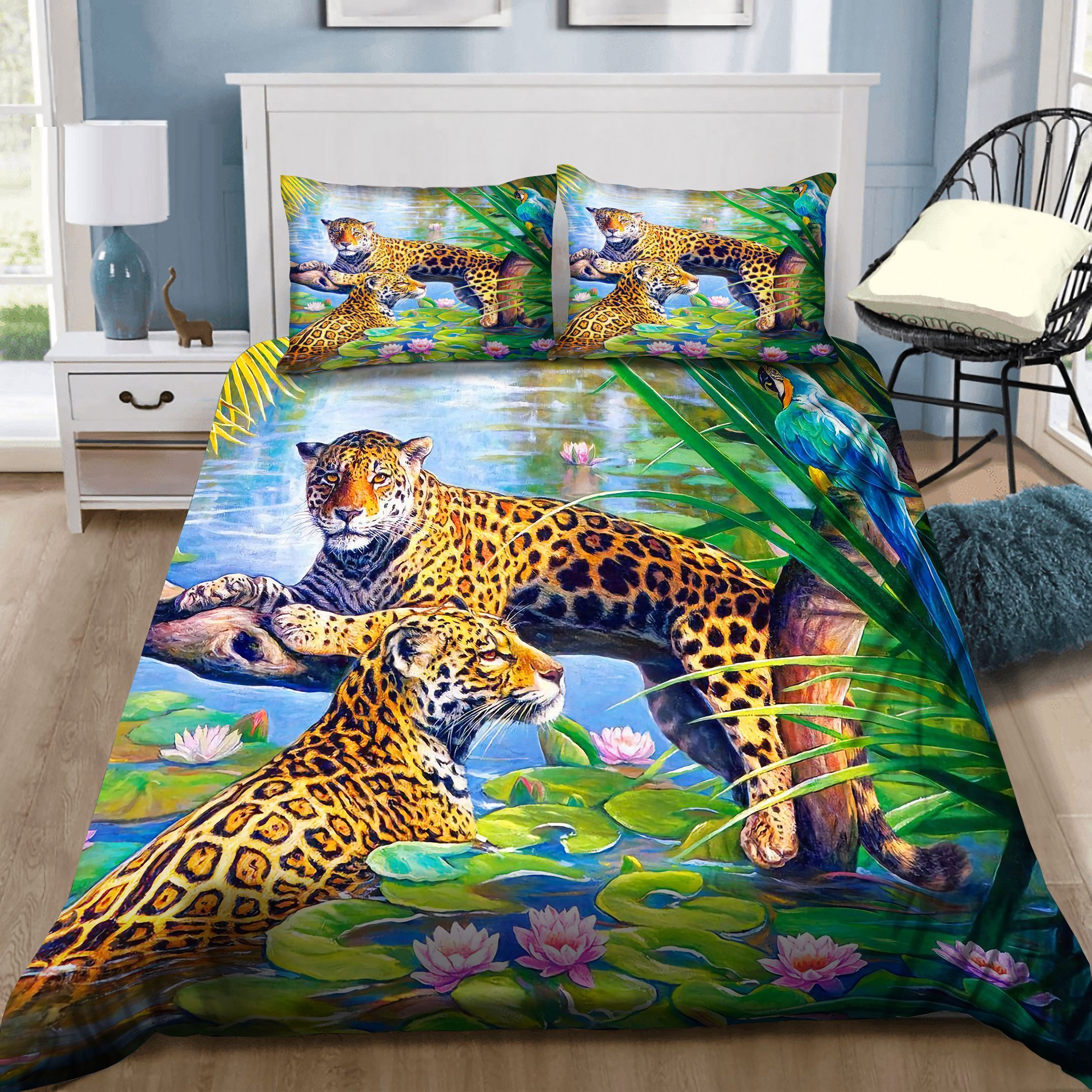 Tiger Couple In Lake Bedding Set