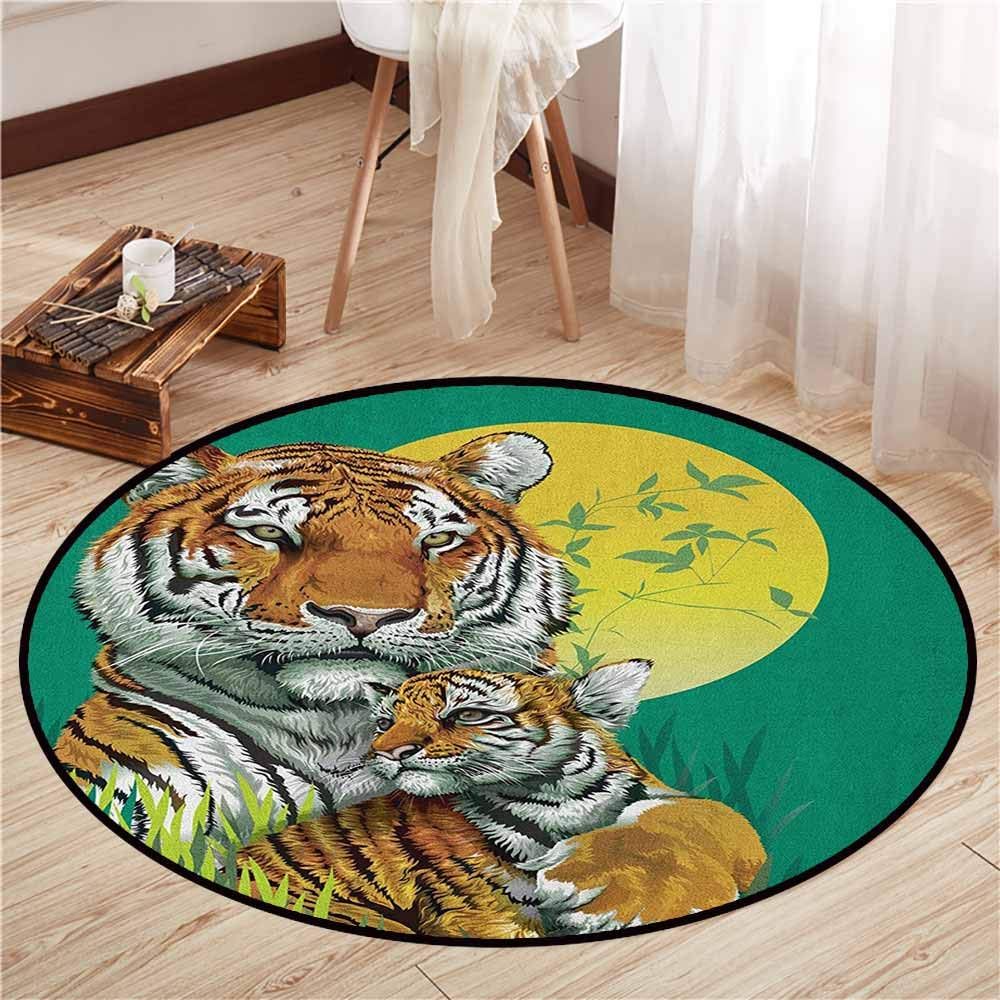 Tiger Family Round Carpet