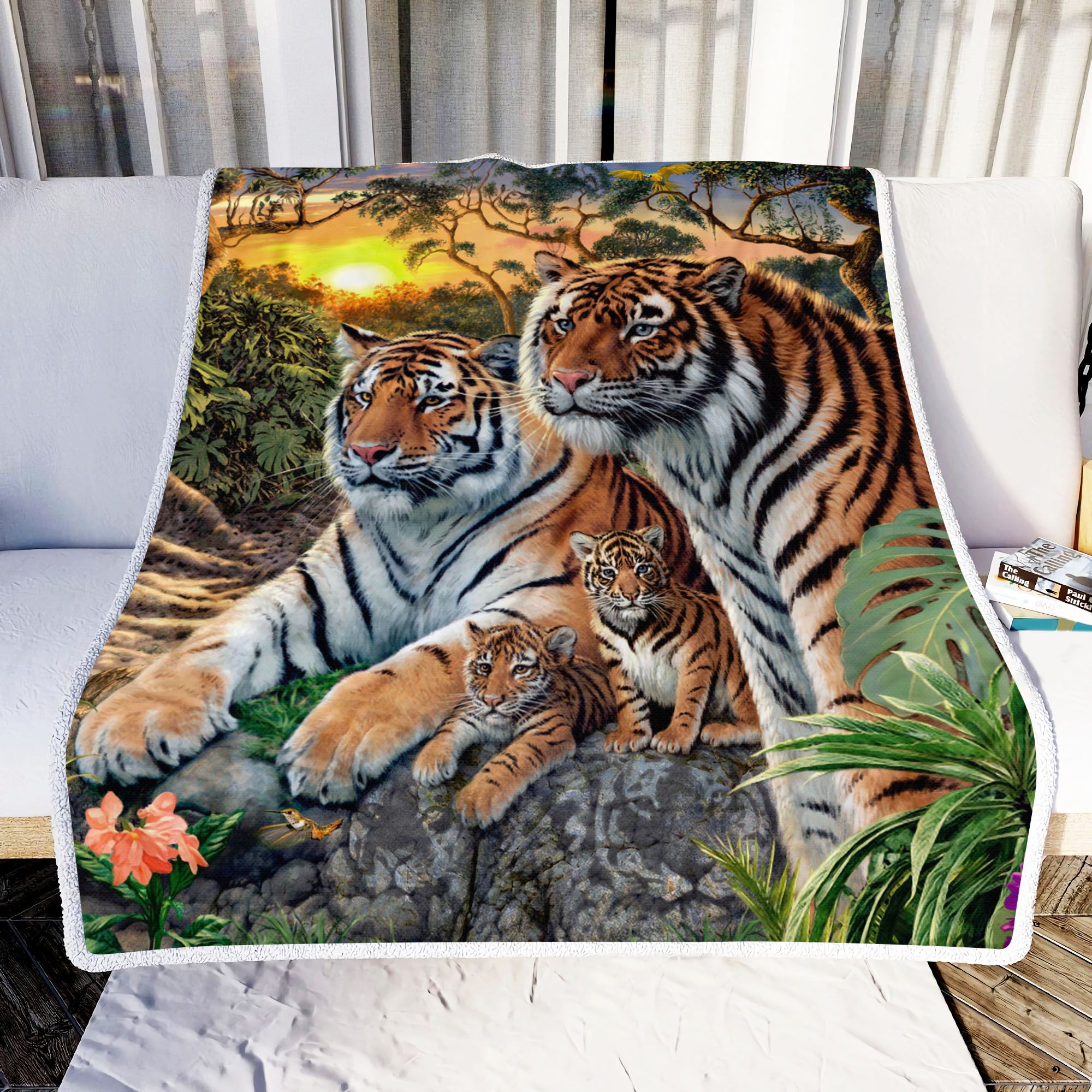 Tiger Family Fleece Blanket
