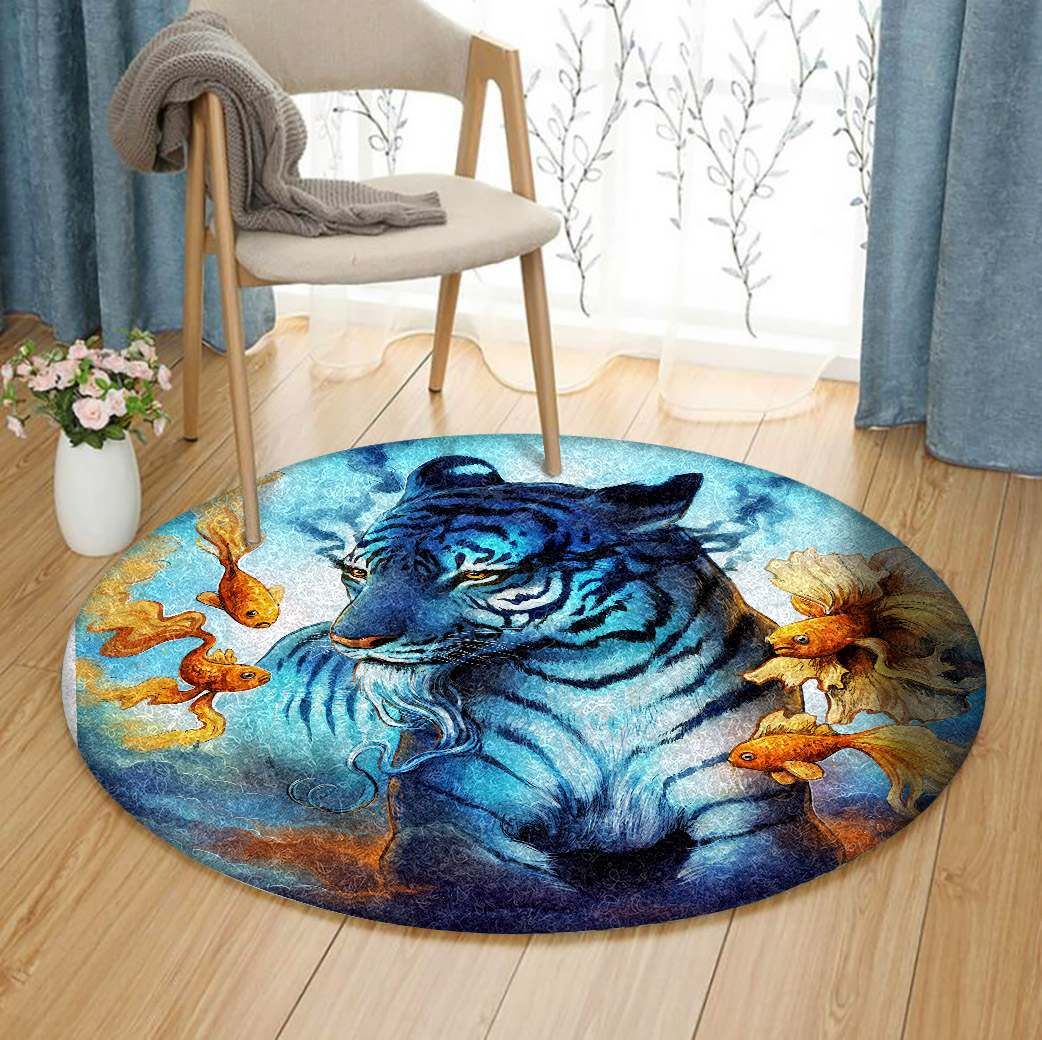 Tiger Fish Round Carpet