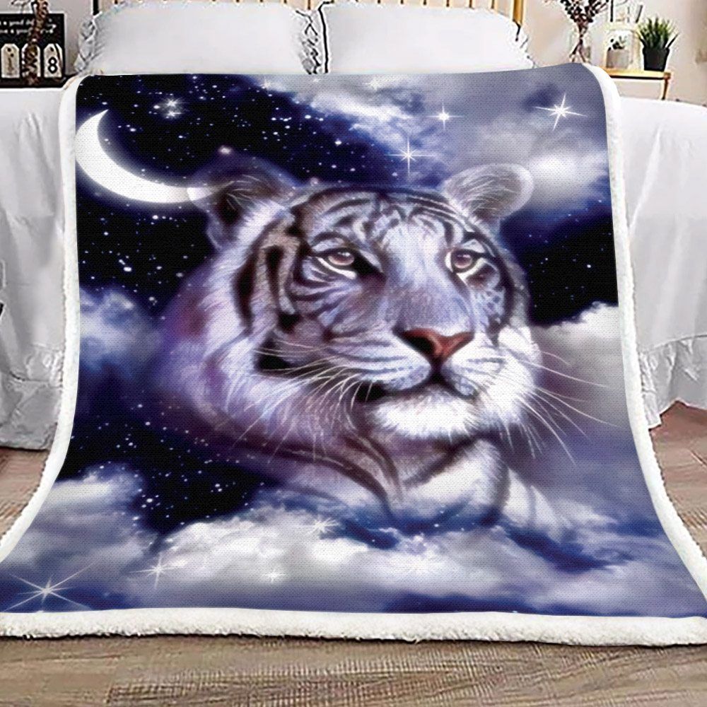 Tiger Sherpa Fleece Blanket