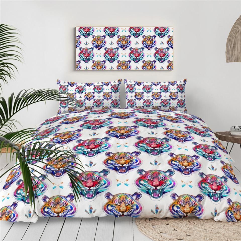 Tiger Heads Bedding Set
