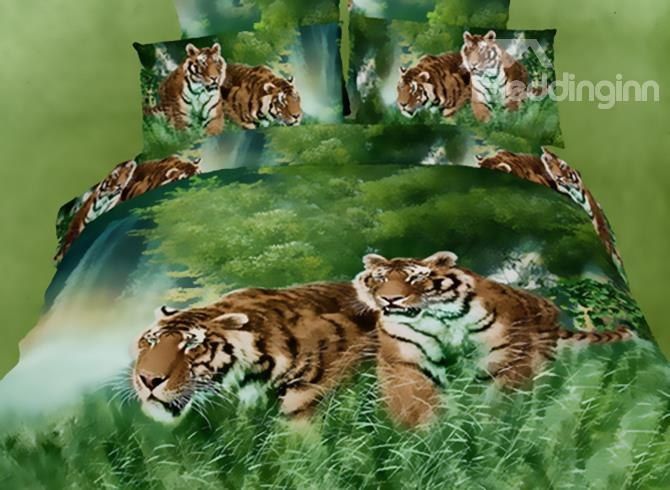 Tiger In The Jungle Bedding Set
