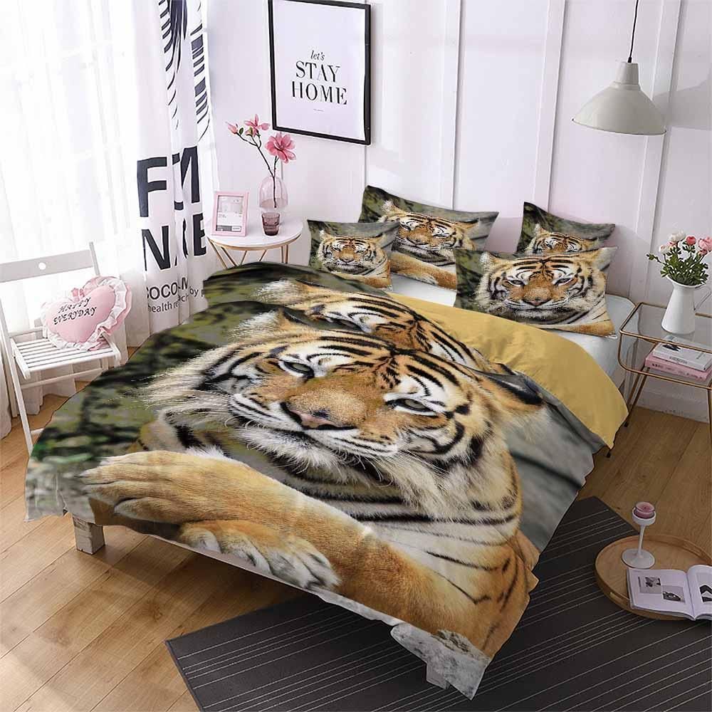 Tiger Lazy Printed Bedding Set