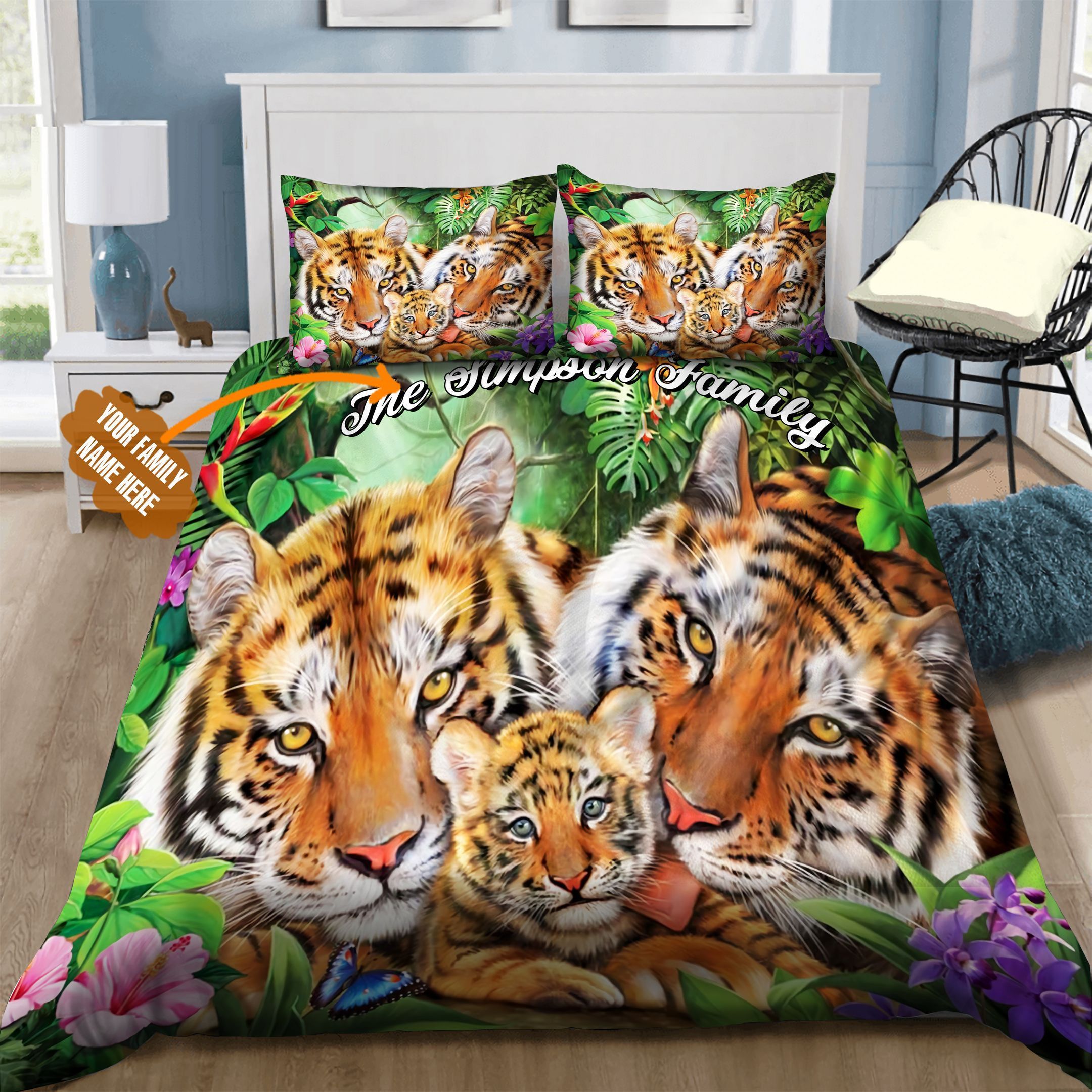 Tiger Personalized Bedding Set