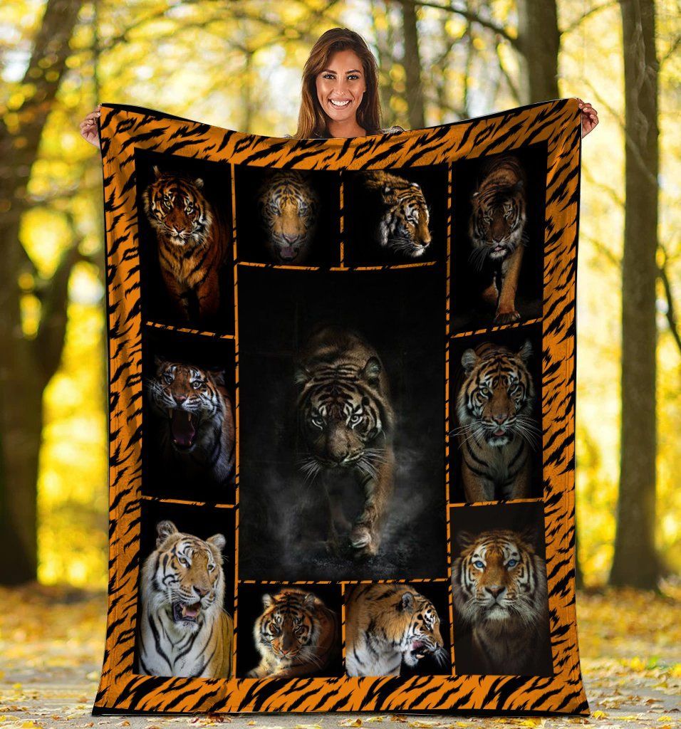 Tiger Tigers Wild Animals Lover Sherpa Fleece Blanket
