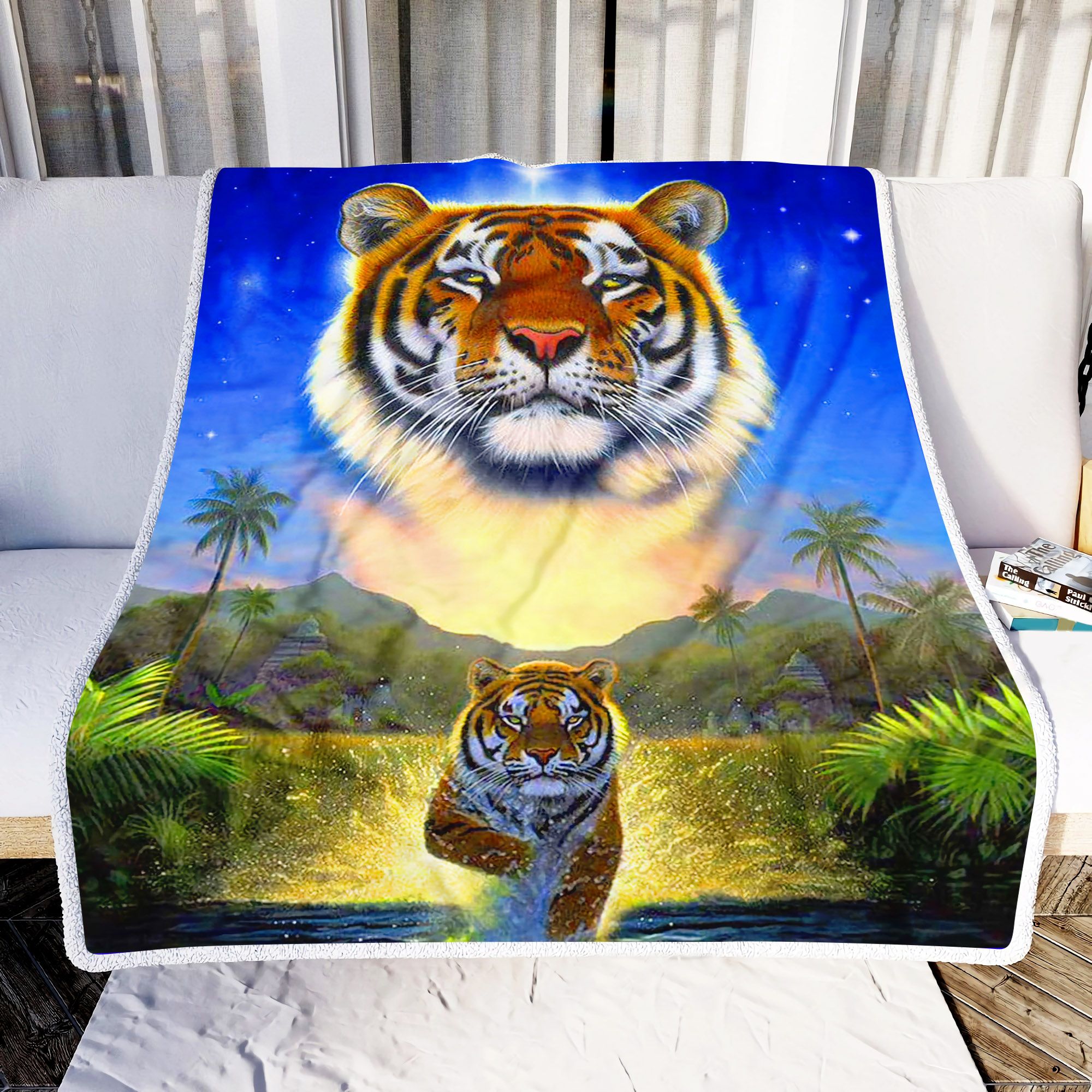 Tiger Tiny And Big Dream Fleece Blanket