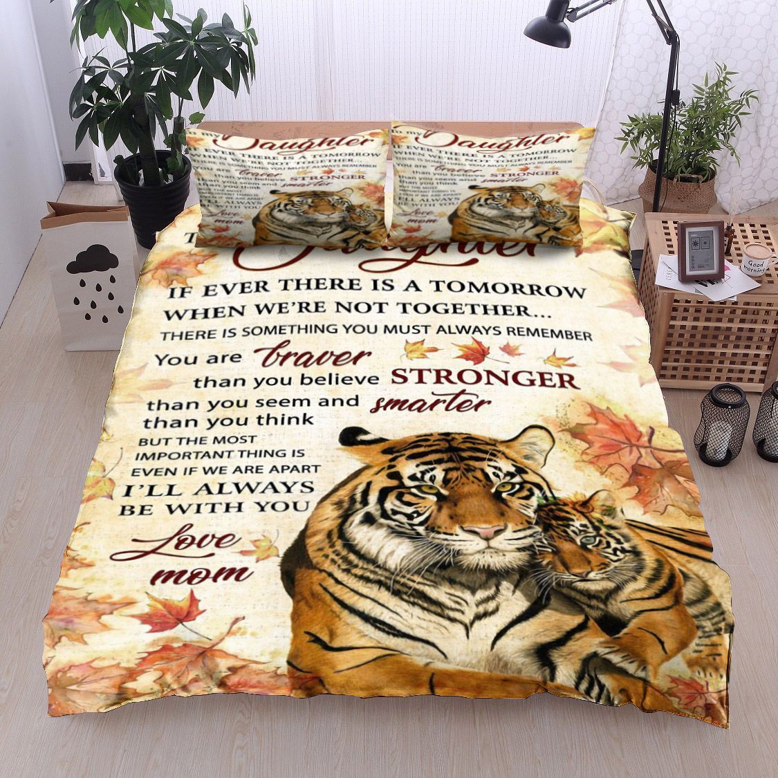 Tiger To My Daughter Love Mom Bedding Set