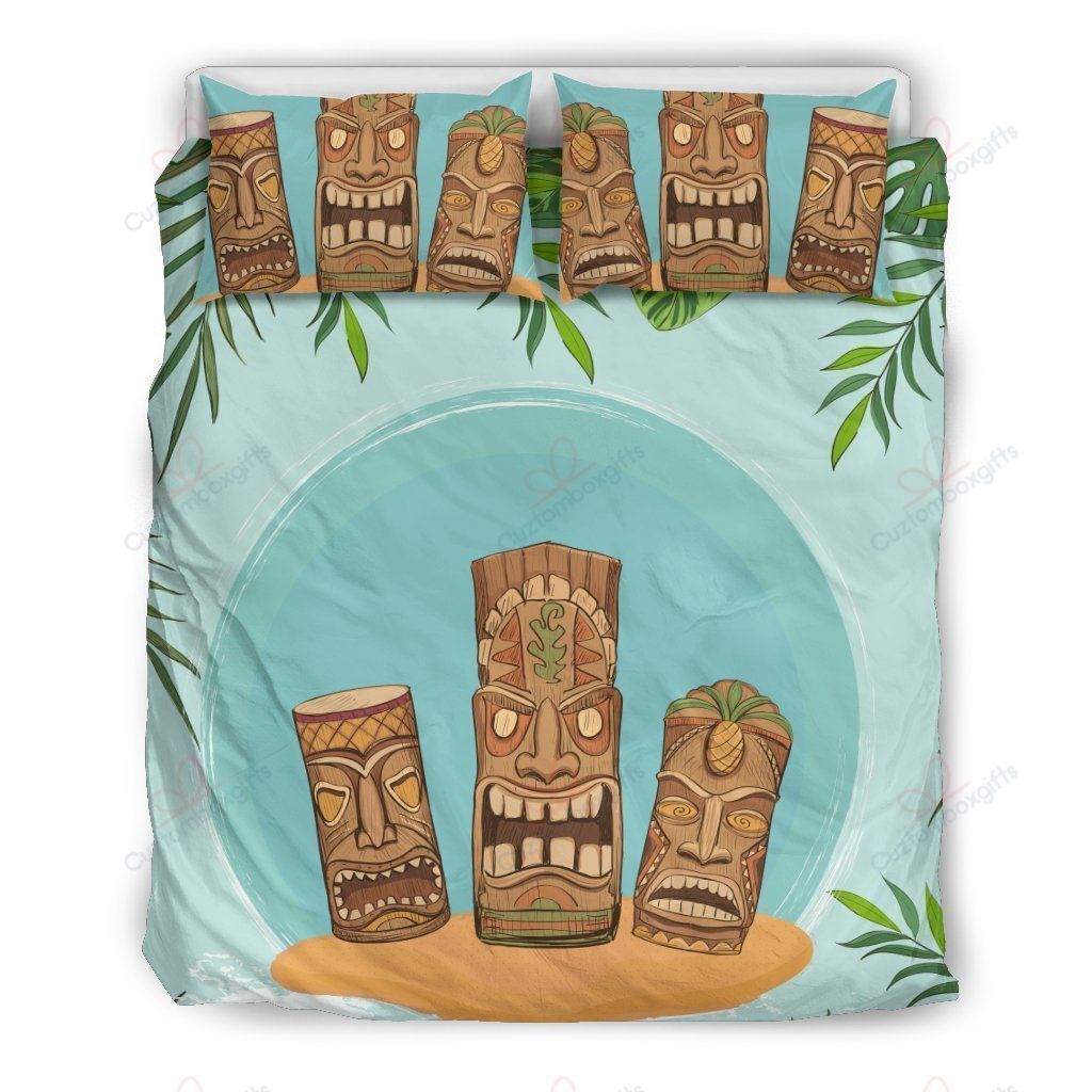 Tiki Wood Island Bedding Set