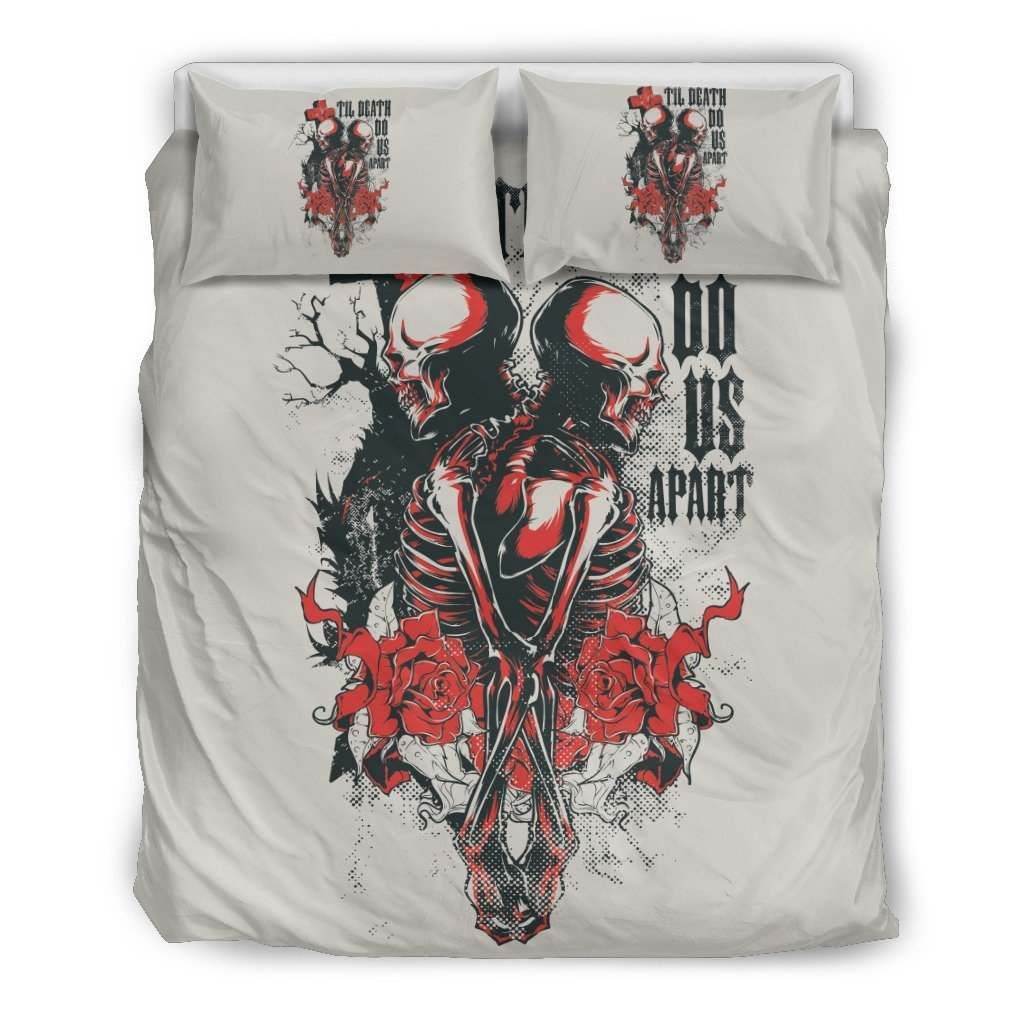 Til Death Do Us Apart Skull Bedding Set