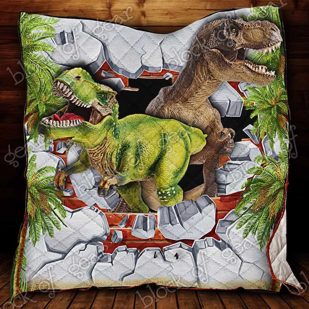 Time Travel Dinosaur CL19100876MDQ Quilt Blanket