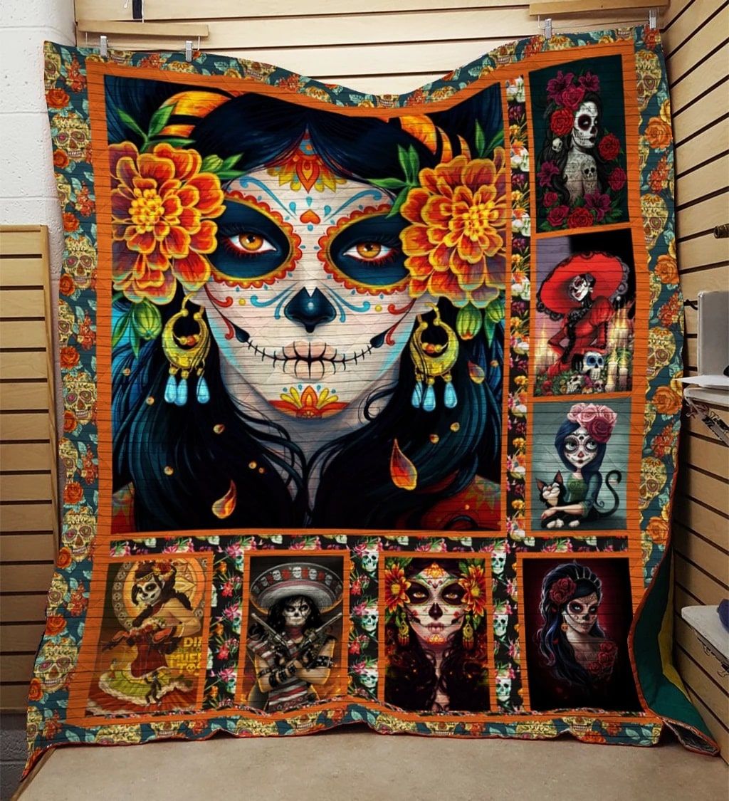 Tm2610 Sugar Skull Camiseta Catrina Quilt Chrismas Gift Dhc16122704Dd