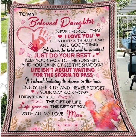 To Beloved Daughter Sherpa Fleece Blanket