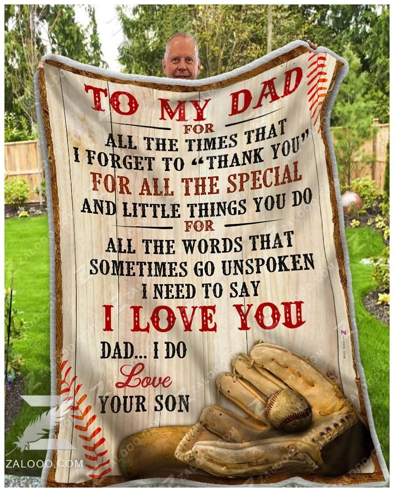 To Dad Son Sherpa Fleece Blanket