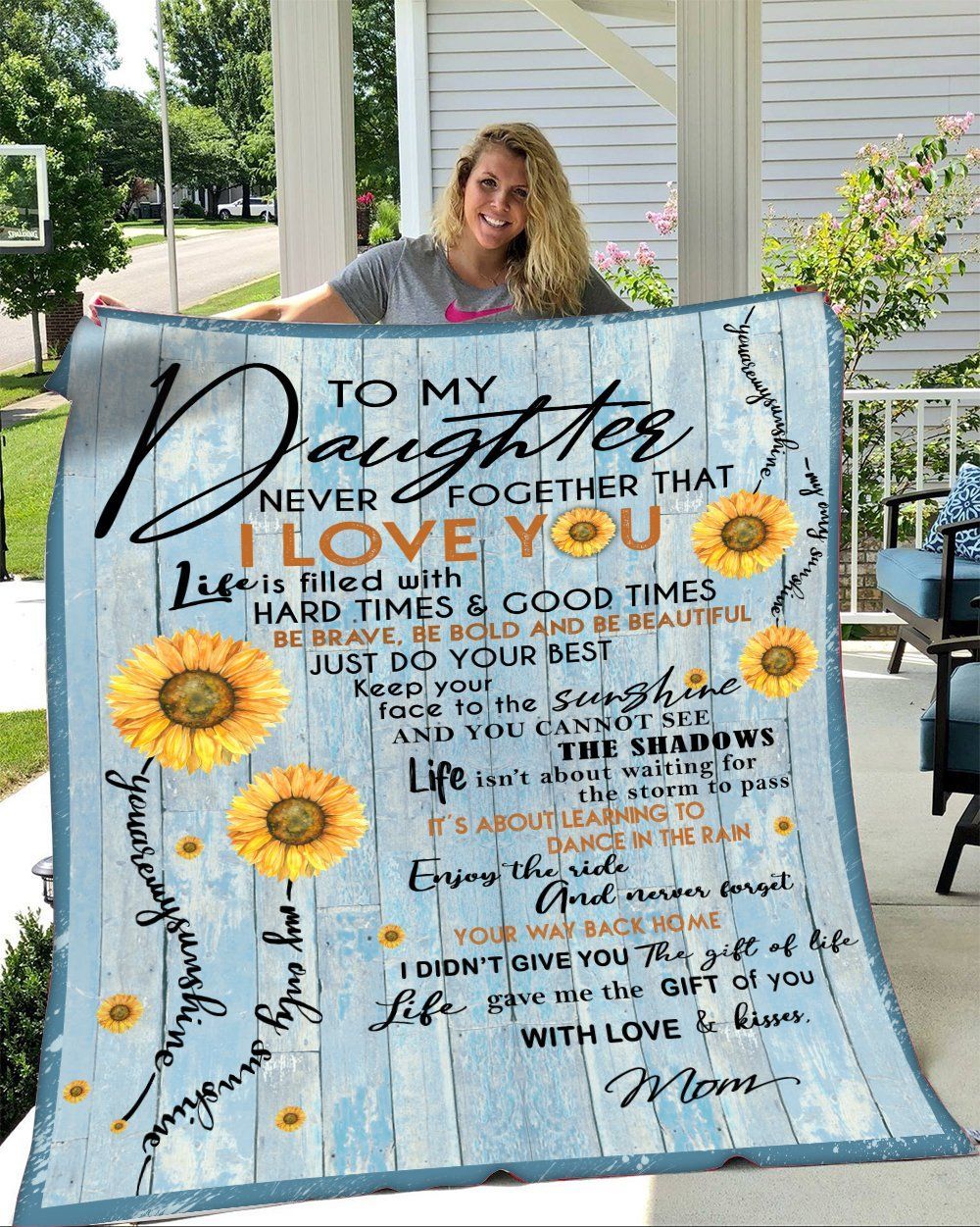 To Daughter Sherpa Fleece Blanket
