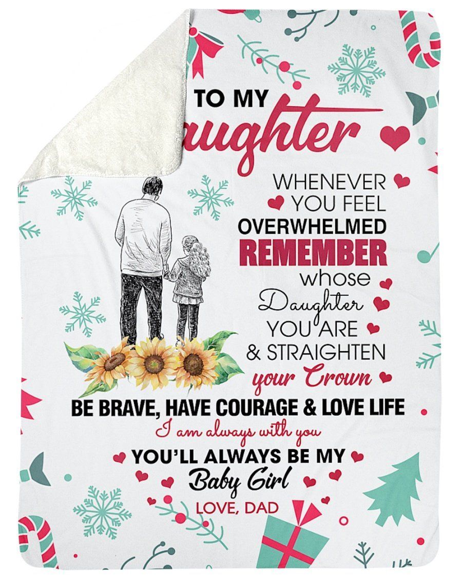 To Daughter Fleece Blanket I Am Always With You Sherpa Blanket