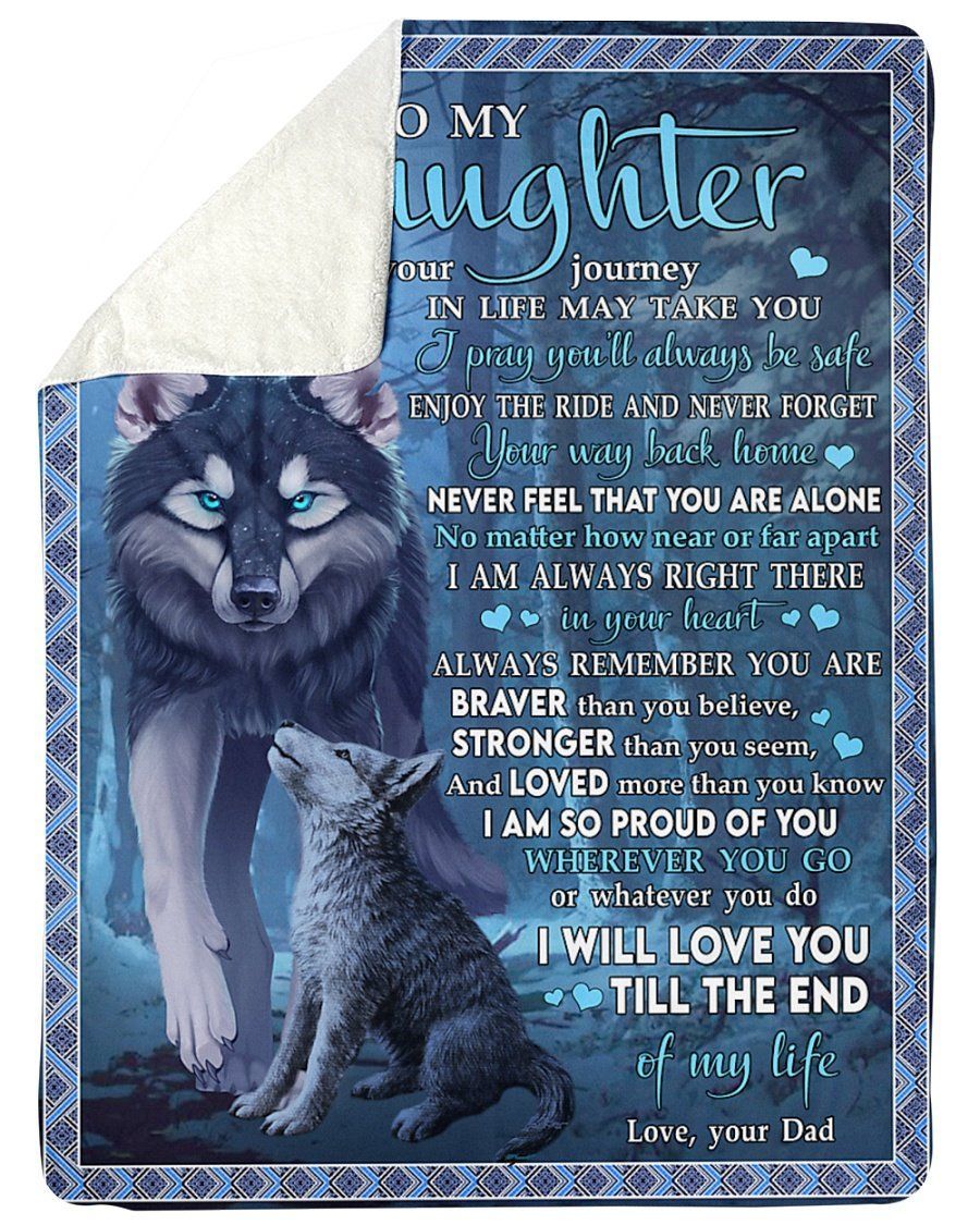 To Daughter I’m So Proud Of You Fleece Blanket Sherpa Blanket