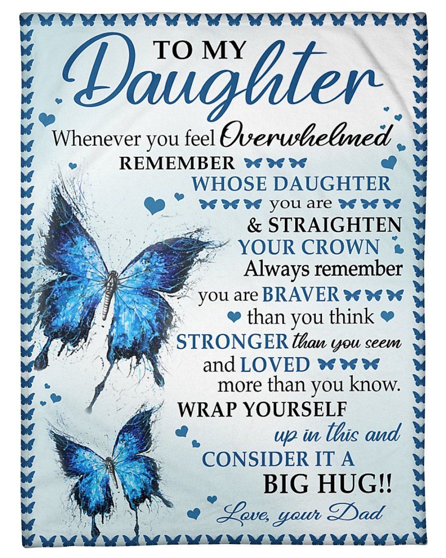 To Daughter I Want A Big Hug From You Fleece Blanket Fleece Blanket