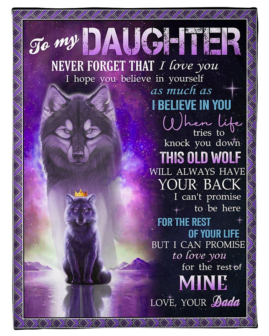 To Daughter Love You Dusk Till Dawn Fleece Blanket Fleece Blanket