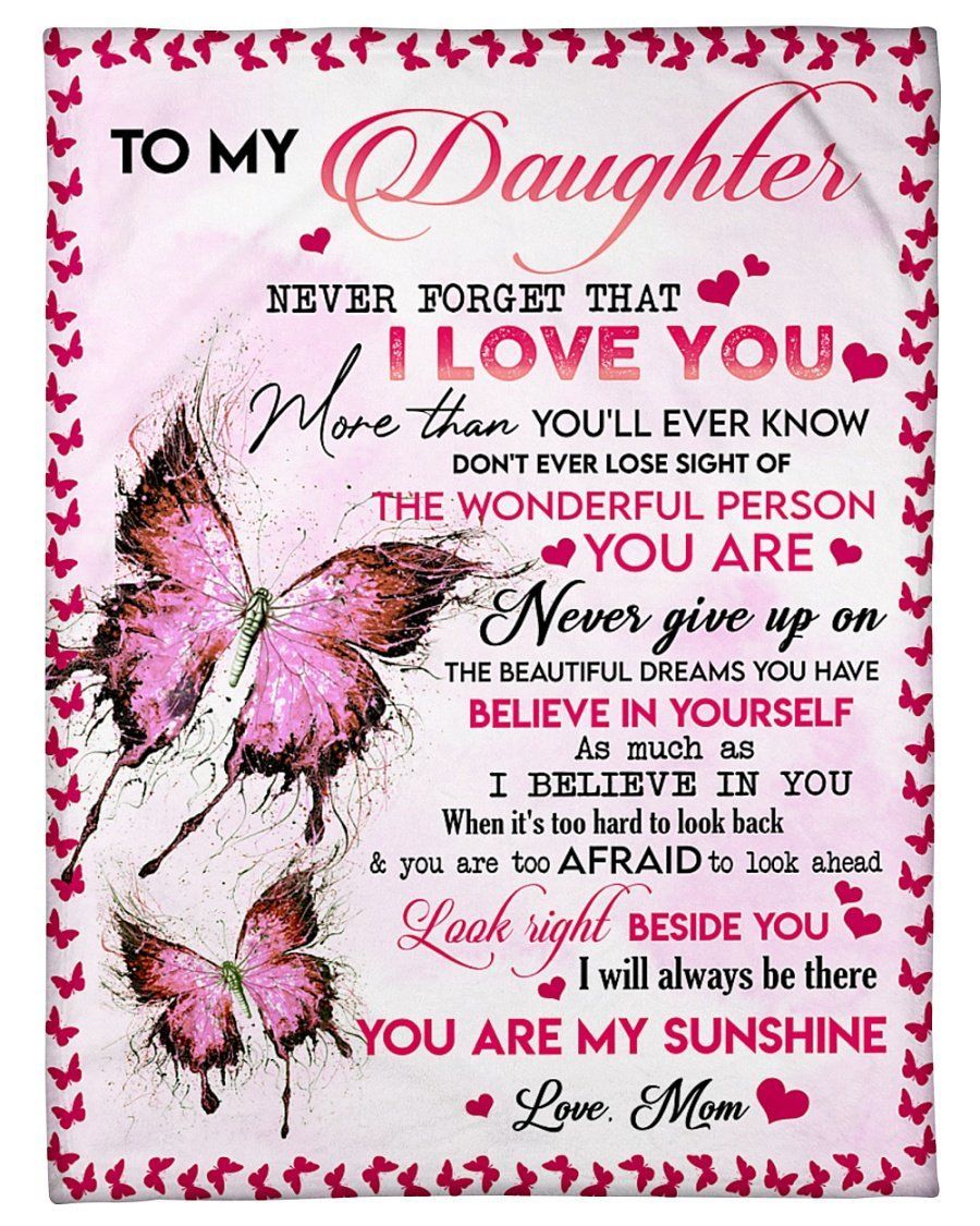 To Daughter You Are A Wonderful Person Fleece Blanket