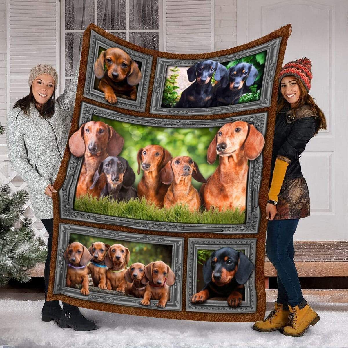 To Dog Lover Dachshund Family Soft Fleece Blanket