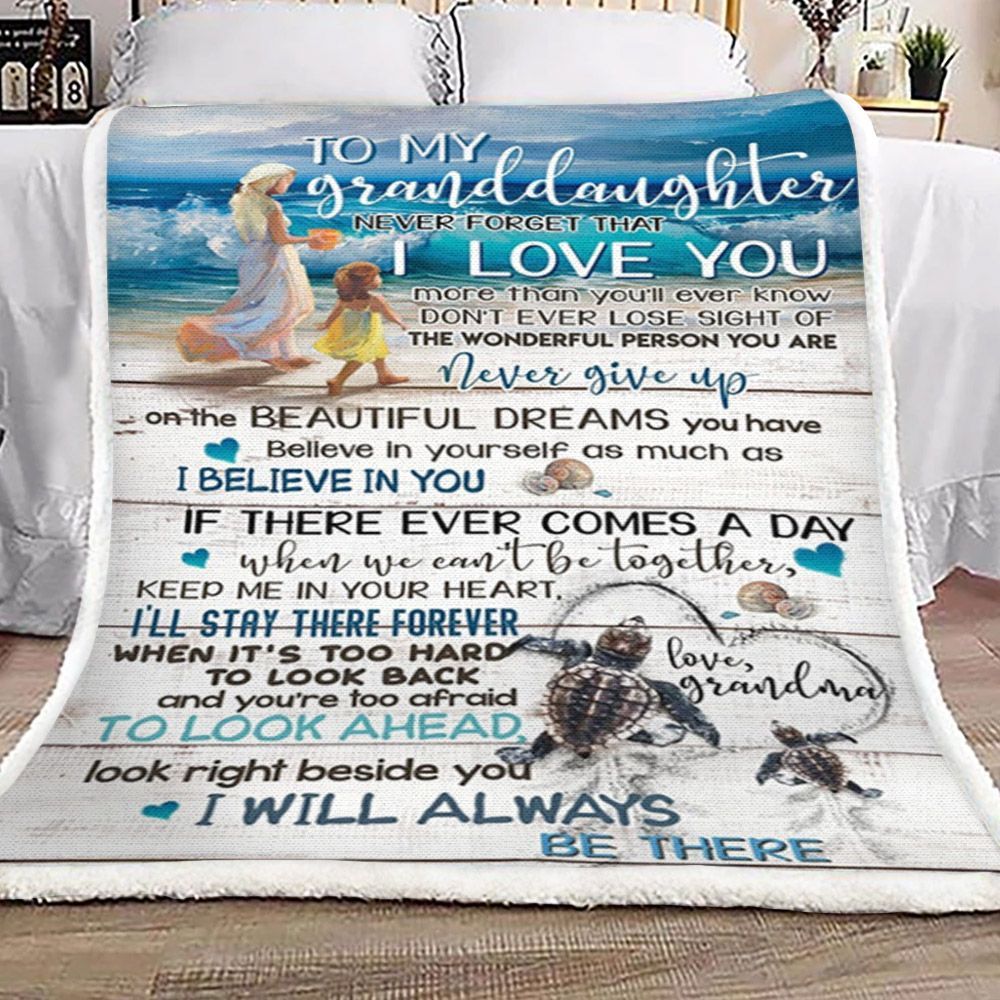 To Granddaughter Sherpa Fleece Blanket