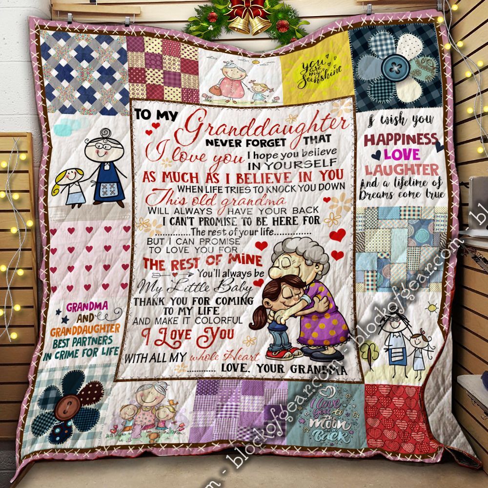 To Granddaughter From Grandma You Will Always Be My Little Baby GS-CL-LD3012 Quilt Blanket
