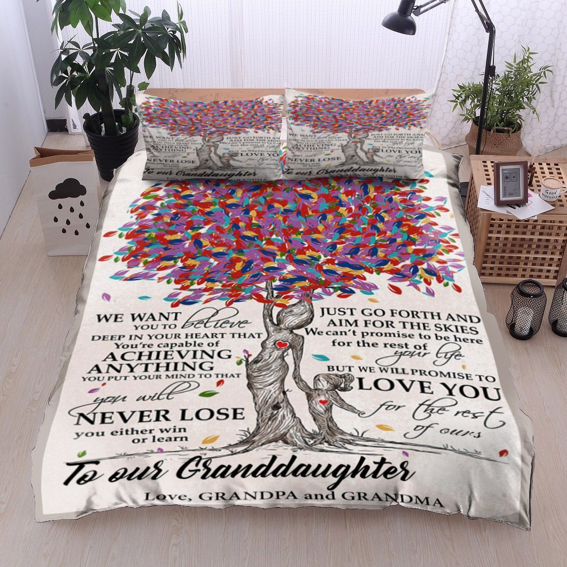 To Granddaughter Bedding Set