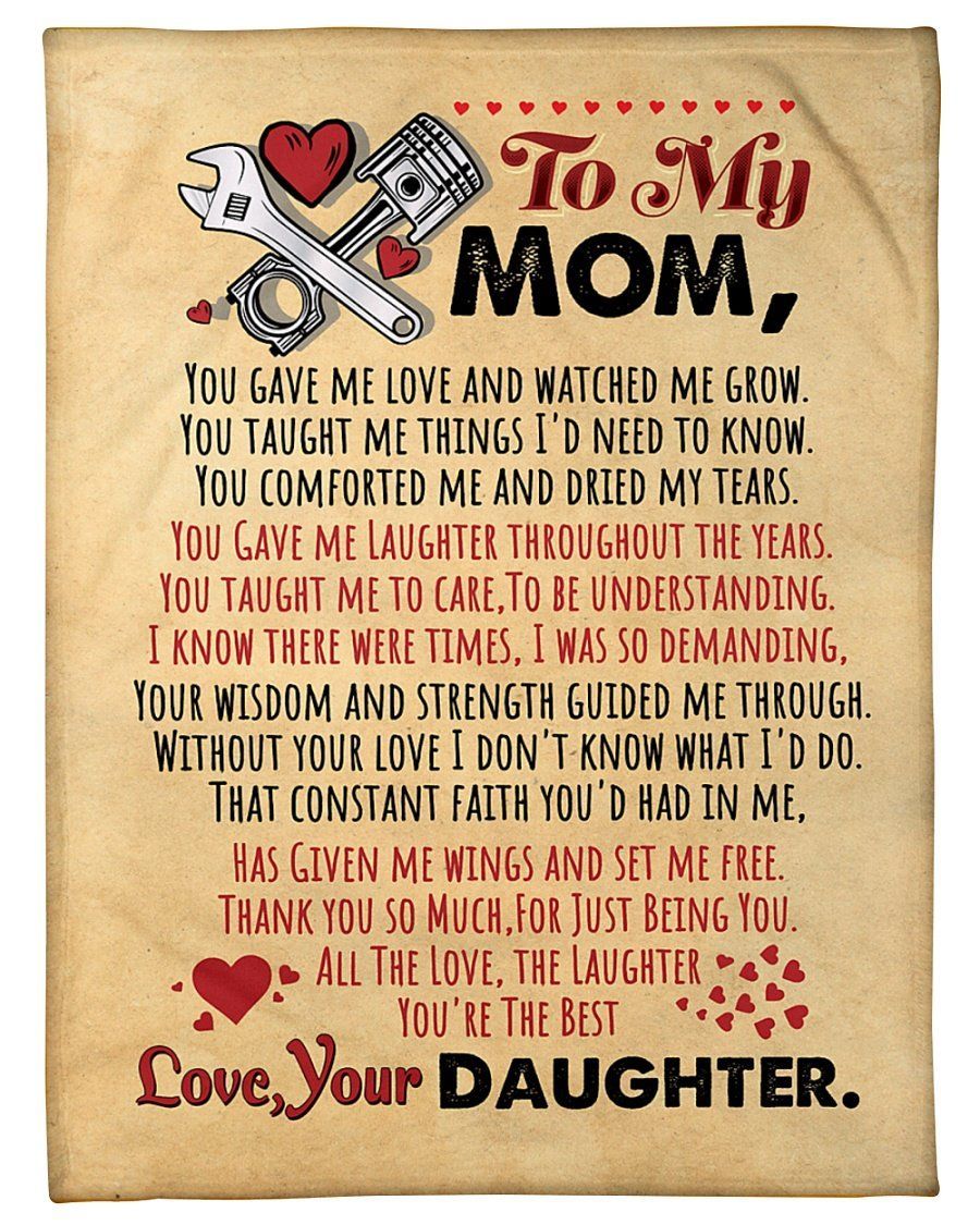 To Mechanic’s Mom You Gave Me Love Fleece Blanket Fleece Blanket
