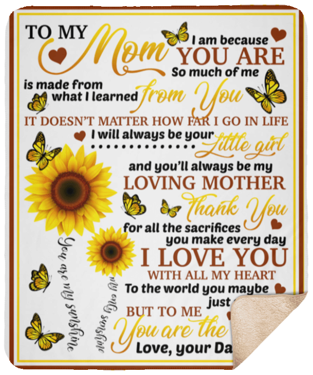 To Mom Sherpa Fleece Blanket