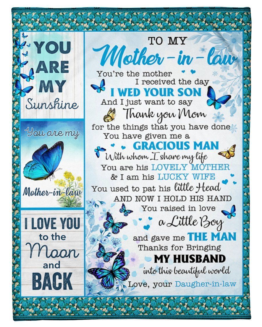 To Mother-in-law You Are The Mother I Received Day Fleece Blanket Fleece Blanket