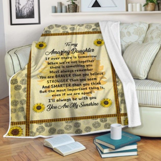 To My Amazing Daughter Sherpa Fleece Blanket