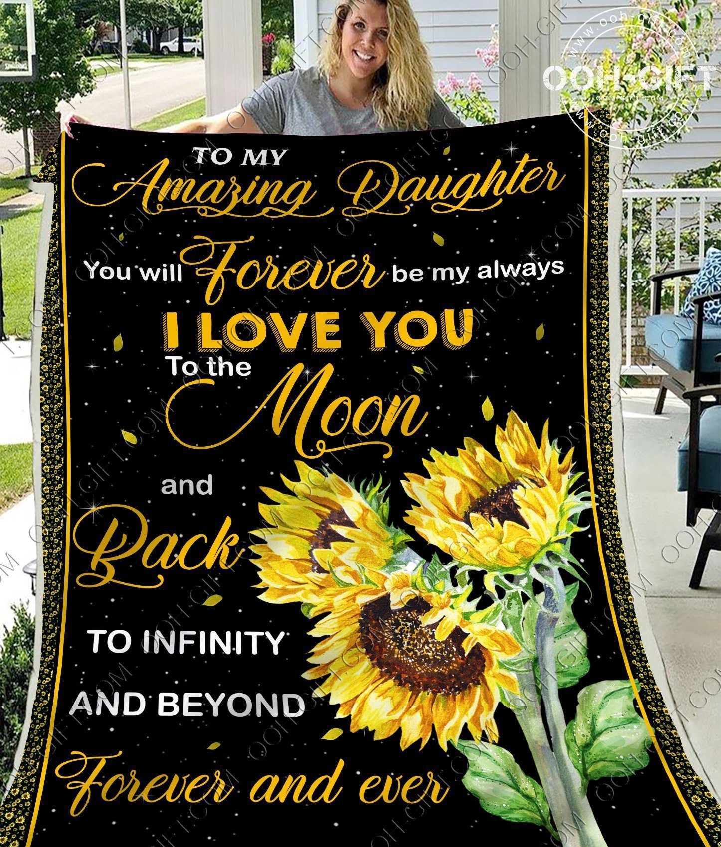 To My Amazing Daughter Sherpa Fleece Blanket