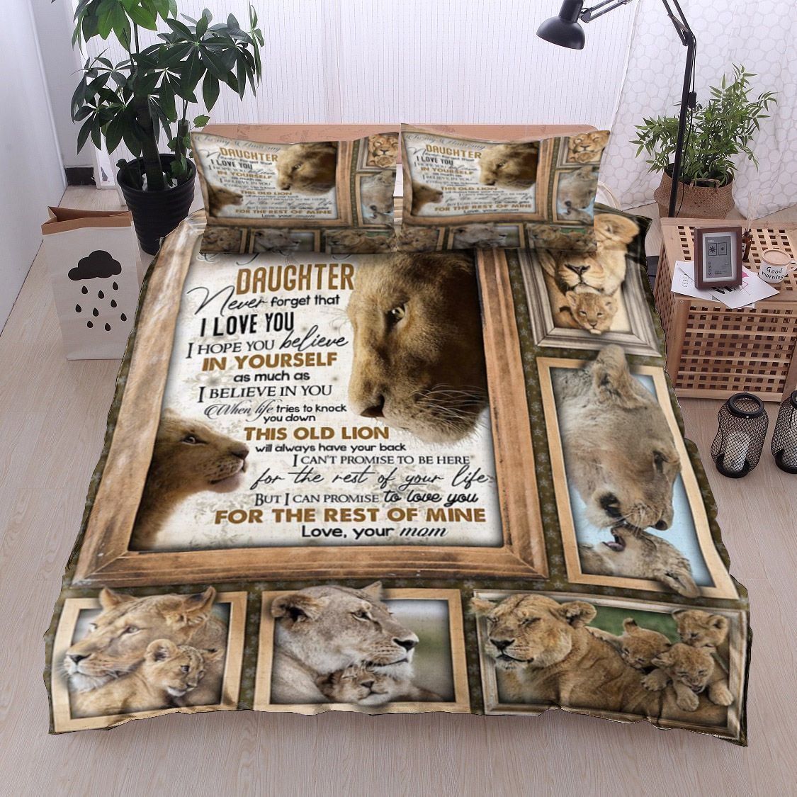 To My Amazing Daughter Tiger Bedding Set