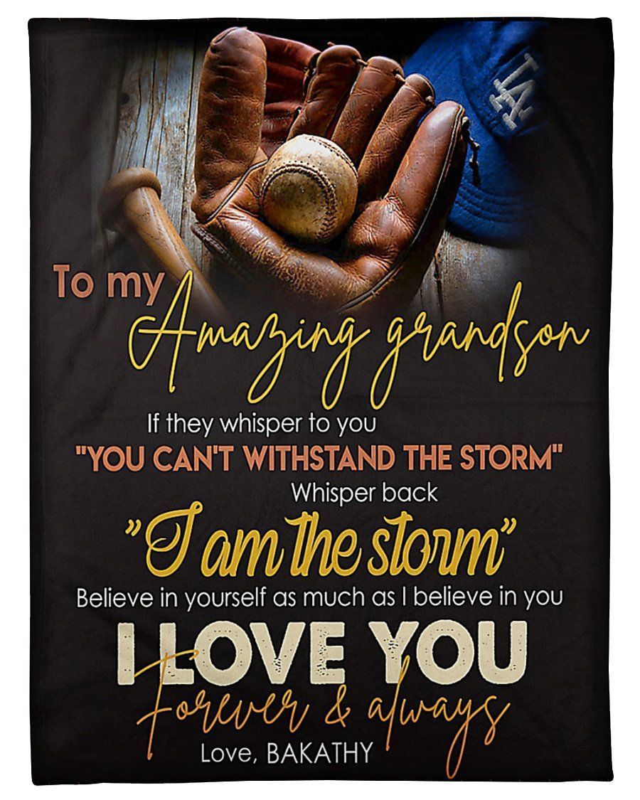 To My Amazing Garndson I Love You Forever And Always Custom Design Gifts From Kabathy Fleece Blanket