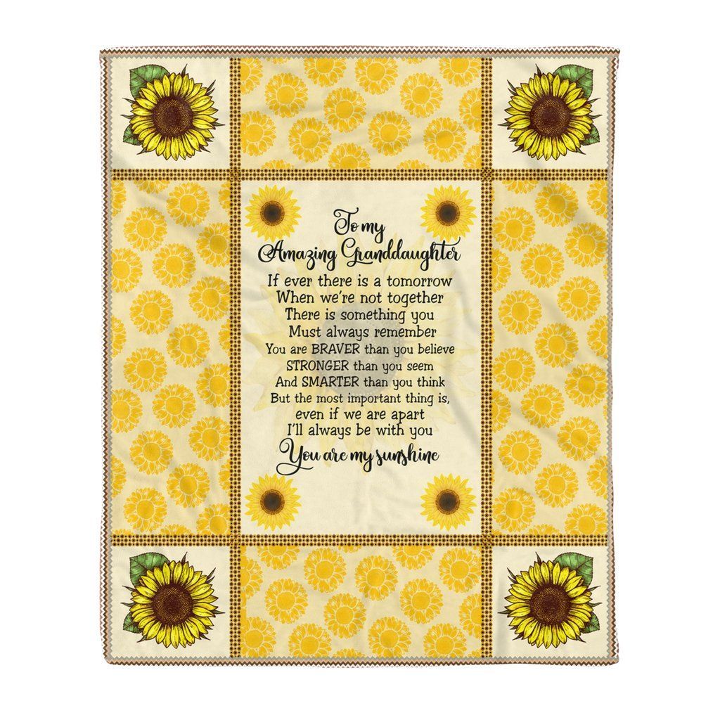 To My Amazing Granddaughter Sherpa Fleece Blanket